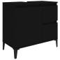 vidaXL Badschrank Schwarz 65x33x60 cm Holzwerkstoff vidaXL Badschrank Schwarz 65x33x60 cm Holzwerkstoff