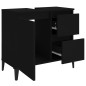 vidaXL Badschrank Schwarz 65x33x60 cm Holzwerkstoff vidaXL Badschrank Schwarz 65x33x60 cm Holzwerkstoff