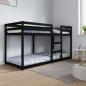 vidaXL Etagenbett Schwarz 80x200 cm Massivholz Kiefer vidaXL Etagenbett Schwarz 80x200 cm Massivholz Kiefer