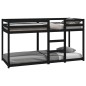vidaXL Etagenbett Schwarz 80x200 cm Massivholz Kiefer vidaXL Etagenbett Schwarz 80x200 cm Massivholz Kiefer