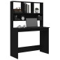 vidaXL Schreibtisch mit Regal Schwarz 102x45x148 cm Holzwerkstoff vidaXL Schreibtisch mit Regal Schwarz 102x45x148 cm Holzwerkstoff