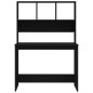 vidaXL Schreibtisch mit Regal Schwarz 102x45x148 cm Holzwerkstoff vidaXL Schreibtisch mit Regal Schwarz 102x45x148 cm Holzwerkstoff