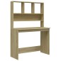 vidaXL Schreibtisch mit Regal Sonoma-Eiche 102x45x148 cm Holzwerkstoff vidaXL Schreibtisch mit Regal Sonoma-Eiche 102x45x148 cm Holzwerkstoff