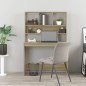 vidaXL Schreibtisch mit Regal Sonoma-Eiche 102x45x148 cm Holzwerkstoff vidaXL Schreibtisch mit Regal Sonoma-Eiche 102x45x148 cm Holzwerkstoff