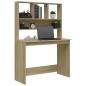 vidaXL Schreibtisch mit Regal Sonoma-Eiche 102x45x148 cm Holzwerkstoff vidaXL Schreibtisch mit Regal Sonoma-Eiche 102x45x148 cm Holzwerkstoff