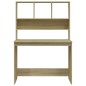 vidaXL Schreibtisch mit Regal Sonoma-Eiche 102x45x148 cm Holzwerkstoff vidaXL Schreibtisch mit Regal Sonoma-Eiche 102x45x148 cm Holzwerkstoff