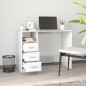 vidaXL Schreibtisch mit Schubladen Hochglanz-Weiß 102x50x76 cm vidaXL Schreibtisch mit Schubladen Hochglanz-Weiß 102x50x76 cm