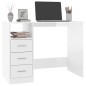 vidaXL Schreibtisch mit Schubladen Hochglanz-Weiß 102x50x76 cm vidaXL Schreibtisch mit Schubladen Hochglanz-Weiß 102x50x76 cm