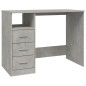 vidaXL Schreibtisch mit Schubladen Betongrau 102x50x76cm Holzwerkstoff vidaXL Schreibtisch mit Schubladen Betongrau 102x50x76cm Holzwerkstoff