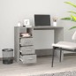 vidaXL Schreibtisch mit Schubladen Betongrau 102x50x76cm Holzwerkstoff vidaXL Schreibtisch mit Schubladen Betongrau 102x50x76cm Holzwerkstoff