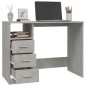 vidaXL Schreibtisch mit Schubladen Betongrau 102x50x76cm Holzwerkstoff vidaXL Schreibtisch mit Schubladen Betongrau 102x50x76cm Holzwerkstoff
