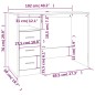 vidaXL Schreibtisch mit Schubladen Betongrau 102x50x76cm Holzwerkstoff vidaXL Schreibtisch mit Schubladen Betongrau 102x50x76cm Holzwerkstoff