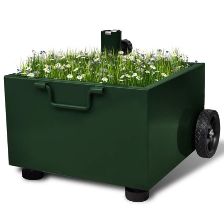 vidaXL Bepflanzbarer Sonnenschirmständer Blumentopf Grün