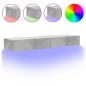 vidaXL TV-Schränke mit LED-Leuchten 2 Stk. Betongrau 60x35x15,5 cm vidaXL TV-Schränke mit LED-Leuchten 2 Stk. Betongrau 60x35x15,5 cm