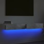 vidaXL TV-Schränke mit LED-Leuchten 2 Stk. Betongrau 60x35x15,5 cm vidaXL TV-Schränke mit LED-Leuchten 2 Stk. Betongrau 60x35x15,5 cm