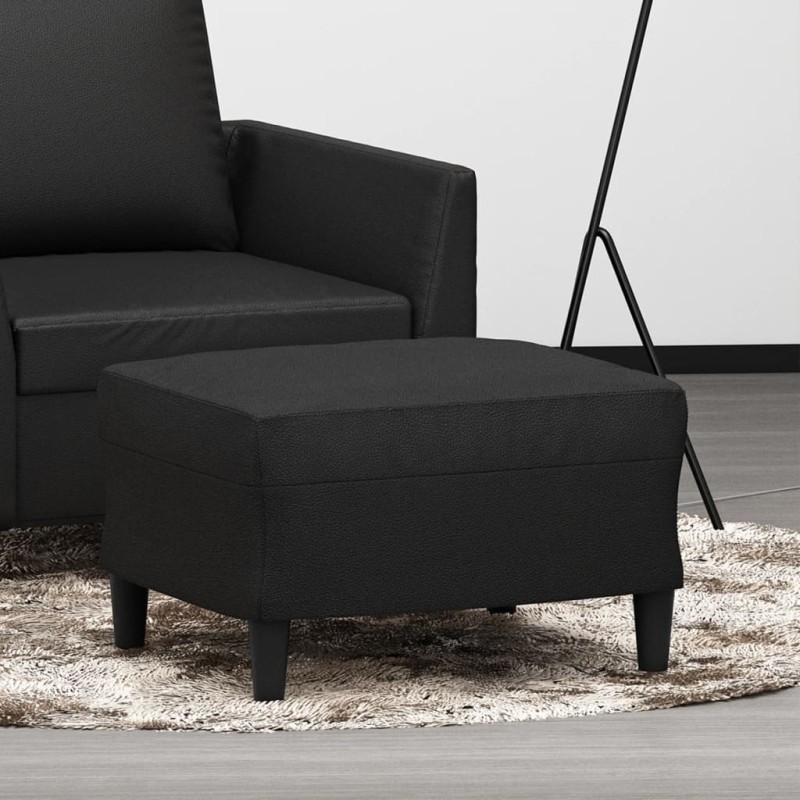 vidaXL Fußhocker Schwarz 60x50x41 cm Kunstleder vidaXL Fußhocker Schwarz 60x50x41 cm Kunstleder