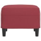 vidaXL Fußhocker Weinrot 60x50x41 cm Kunstleder vidaXL Fußhocker Weinrot 60x50x41 cm Kunstleder