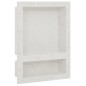 vidaXL Duschnische mit 2 Fächern Mattweiß 41x51x10 cm vidaXL Duschnische mit 2 Fächern Mattweiß 41x51x10 cm
