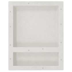 vidaXL Duschnische mit 2 Fächern Mattweiß 41x51x10 cm