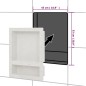 vidaXL Duschnische mit 2 Fächern Mattweiß 41x51x10 cm vidaXL Duschnische mit 2 Fächern Mattweiß 41x51x10 cm