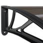 vidaXL Türvordach Schwarz 100x75 cm Polycarbonat vidaXL Türvordach Schwarz 100x75 cm Polycarbonat