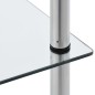 vidaXL Regal mit 6 Ablagen Transparent 40x40x160 cm Hartglas