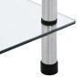 vidaXL Regal mit 6 Ablagen Transparent 40x40x160 cm Hartglas