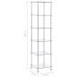 vidaXL Regal mit 6 Ablagen Transparent 40x40x160 cm Hartglas