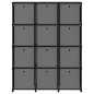 vidaXL Würfel-Regal mit Boxen 12 Fächer Schwarz 103x30x141 cm Stoff vidaXL Würfel-Regal mit Boxen 12 Fächer Schwarz 103x30x141 cm Stoff