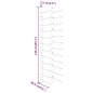 vidaXL Wand-Weinregal für 36 Flaschen Weiß Eisen vidaXL Wand-Weinregal für 36 Flaschen Weiß Eisen