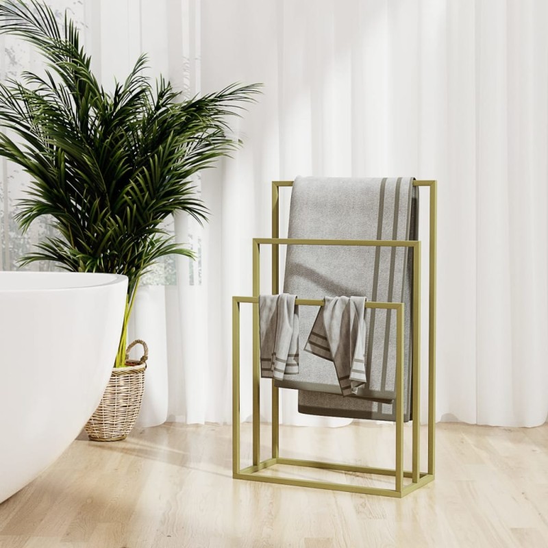 vidaXL Handtuchständer Golden 48x24x79 cm Eisen vidaXL Handtuchständer Golden 48x24x79 cm Eisen