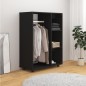 vidaXL Kleiderschrank Schwarz 80x40x110 cm Holzwerkstoff vidaXL Kleiderschrank Schwarz 80x40x110 cm Holzwerkstoff