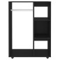 vidaXL Kleiderschrank Schwarz 80x40x110 cm Holzwerkstoff vidaXL Kleiderschrank Schwarz 80x40x110 cm Holzwerkstoff
