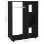 vidaXL Kleiderschrank Schwarz 80x40x110 cm Holzwerkstoff vidaXL Kleiderschrank Schwarz 80x40x110 cm Holzwerkstoff
