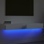 vidaXL TV-Schränke mit LED-Leuchten 2 Stk. Weiß 60x35x15,5 cm vidaXL TV-Schränke mit LED-Leuchten 2 Stk. Weiß 60x35x15,5 cm