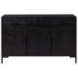 vidaXL Sideboard Schwarz 110x35x70 cm Massivholz Kiefer vidaXL Sideboard Schwarz 110x35x70 cm Massivholz Kiefer