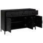 vidaXL Sideboard Schwarz 110x35x70 cm Massivholz Kiefer vidaXL Sideboard Schwarz 110x35x70 cm Massivholz Kiefer