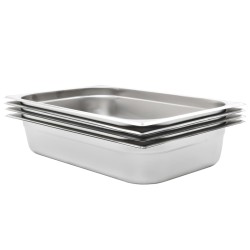 vidaXL Gastronormbehälter 4 Stk. GN 1/1 100 mm Edelstahl 