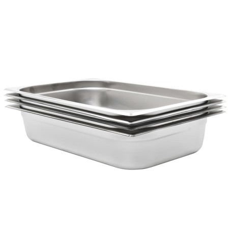 vidaXL Gastronormbehälter 4 Stk. GN 1/1 100 mm Edelstahl 