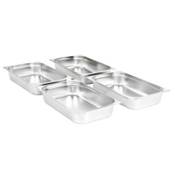vidaXL Gastronormbehälter 4 Stk. GN 1/1 100 mm Edelstahl 