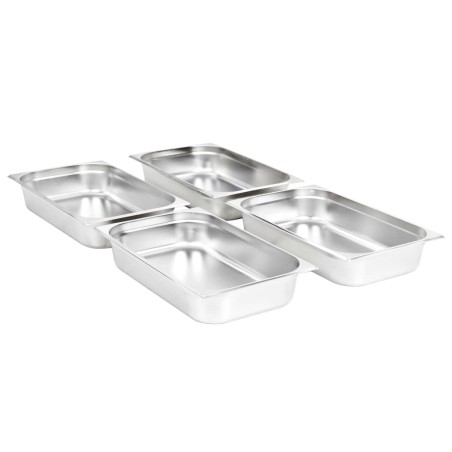 vidaXL Gastronormbehälter 4 Stk. GN 1/1 100 mm Edelstahl 