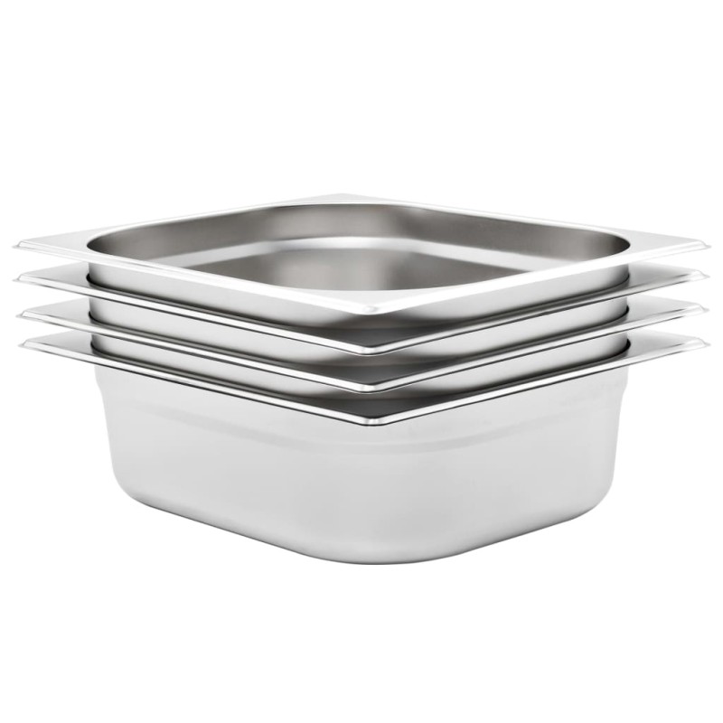 vidaXL Gastronormbehälter 4 Stk. GN 1/2 100 mm Edelstahl vidaXL Gastronormbehälter 4 Stk. GN 1/2 100 mm Edelstahl
