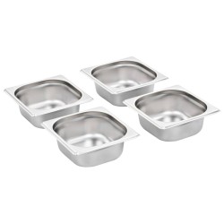 vidaXL Gastronormbehälter 12 Stk. GN 1/6 65 mm Edelstahl 