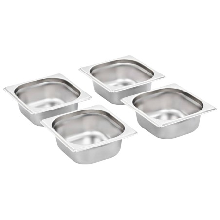 vidaXL Gastronormbehälter 12 Stk. GN 1/6 65 mm Edelstahl 