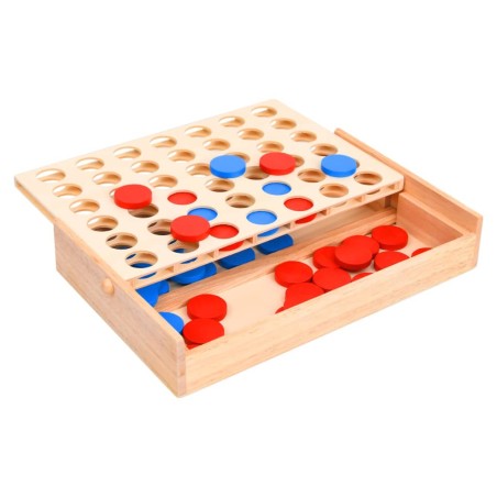vidaXL Vier gewinnt Spiel 24x15x4 cm Massivholz