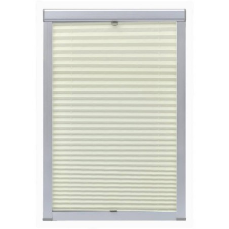 vidaXL Plissee Faltstore Cremefarben F06 