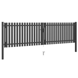 vidaXL Gartentor Stahl 4x1,25 m Anthrazit
