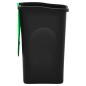 vidaXL Mülleimer mit Klappdeckel 50L Schwarz und Grün vidaXL Mülleimer mit Klappdeckel 50L Schwarz und Grün