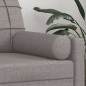 vidaXL Zierkissen 2 Stk. Taupe Ø15x50 cm Stoff vidaXL Zierkissen 2 Stk. Taupe Ø15x50 cm Stoff