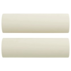 vidaXL Zierkissen 2 Stk. Creme Ø15x50 cm Samt